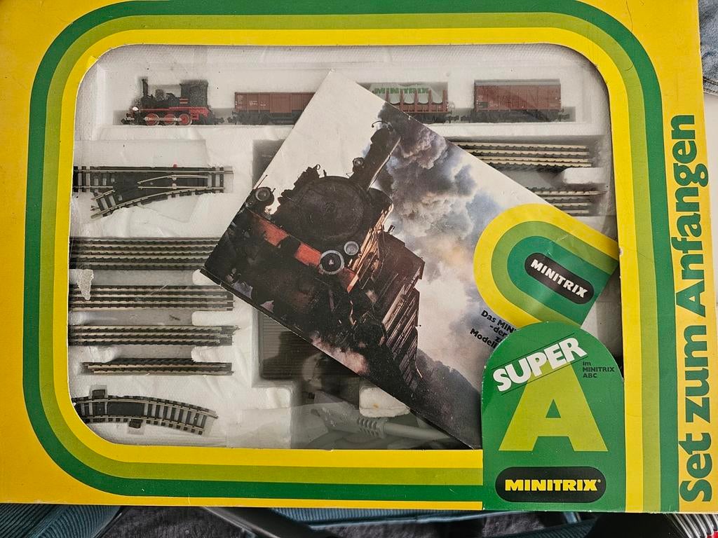 Vintage Minitrix Güterzug set 51 1036 00 compleet, Overige merken, Gelijkstroom, Ophalen of Verzenden, Gebruikt