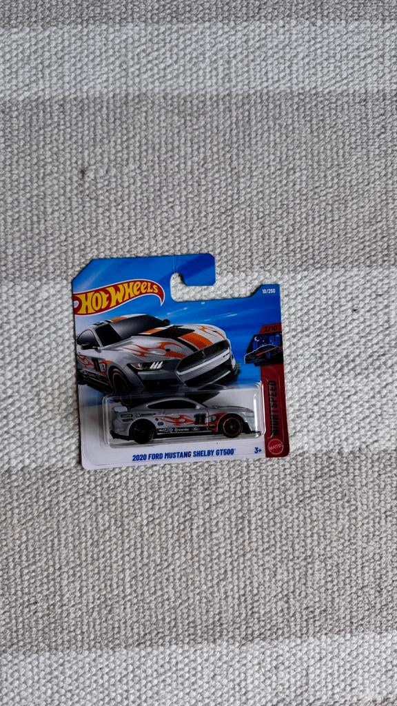 Hot Wheels 2020 Ford Mustang Shelby GT500 Grijs, Hobby en Vrije tijd, Modelbouw | Auto's en Voertuigen, 1:50 of kleiner, Auto