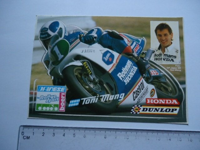sticker HONDA Rothmans motorrace motogp MANG Weltmeister, Verzamelen, Ophalen of Verzenden, Zo goed als nieuw