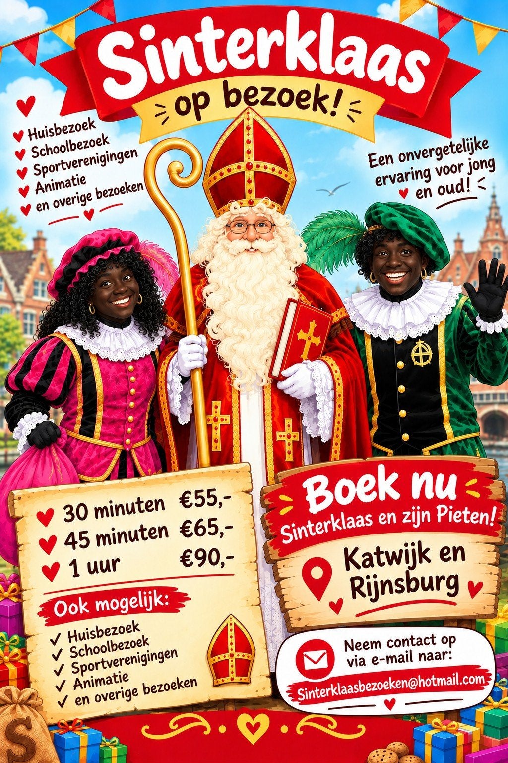Sinterklaas en pieten huisbezoek, Diversen, Ophalen