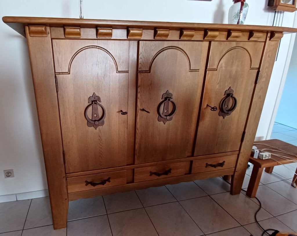 eiken kast, Ophalen of Verzenden