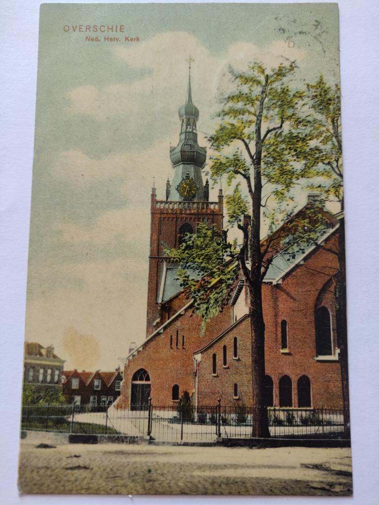 X2380 Overschie 1906 naar Capelle aan den IJssel, Verzamelen, Ansichtkaarten | Nederland, Ophalen of Verzenden, Voor 1920, Zuid-Holland
