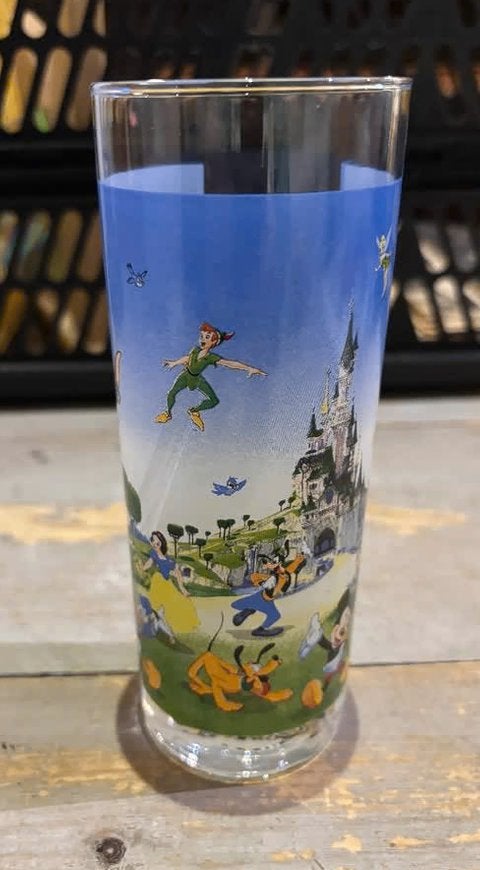 Disneyland Longdrinkglas - diverse figuren, Verzamelen, Disney, Zo goed als nieuw, Servies, Overige figuren, Ophalen of Verzenden
