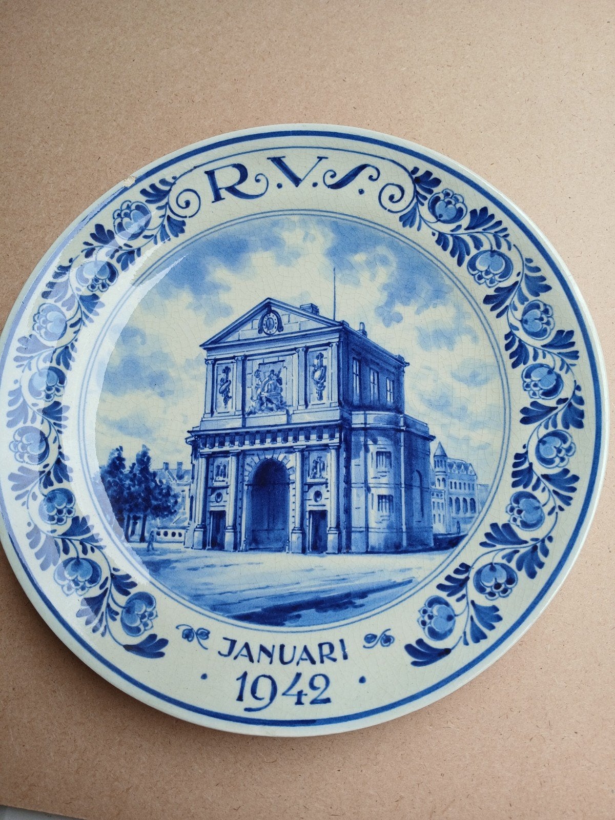 Herinneringsbord R.V.S., Antiek en Kunst, Antiek | Wandborden en Tegels, Ophalen of Verzenden