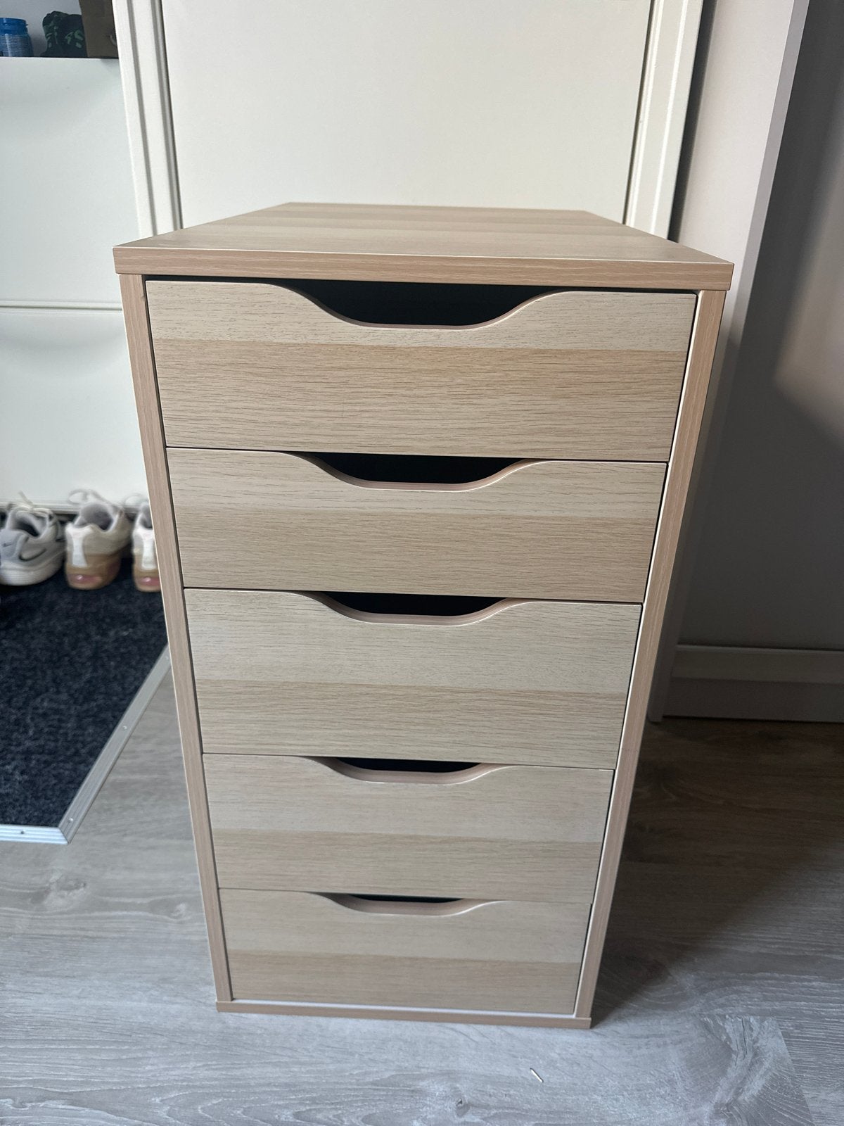 IKEA Alex ladeblok met 5 lades - licht hout, Ophalen, Minder dan 50 cm, 5 laden of meer, Zo goed als nieuw