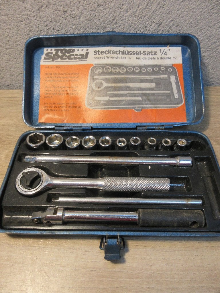 Vintage doppenset, Auto diversen, Ophalen of Verzenden, Gebruikt