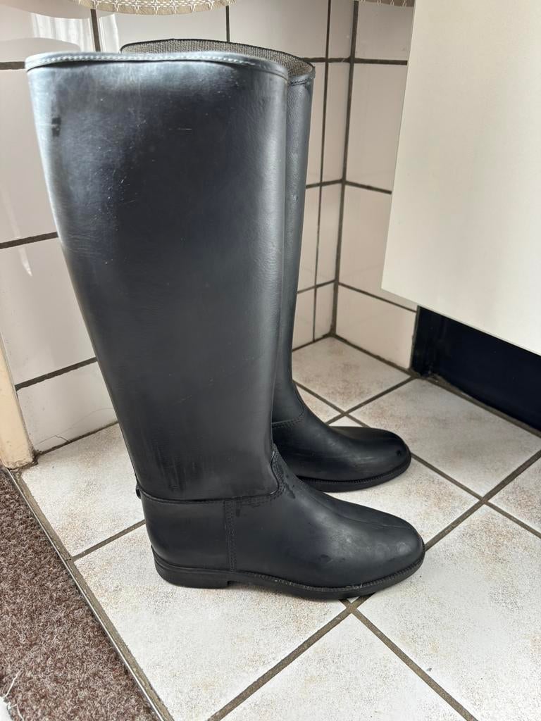 Rubbere paardrijlaarzen maat 38, Dieren en Toebehoren, Paardrijkleding, Ophalen, Zo goed als nieuw, Recreatie, Schoeisel