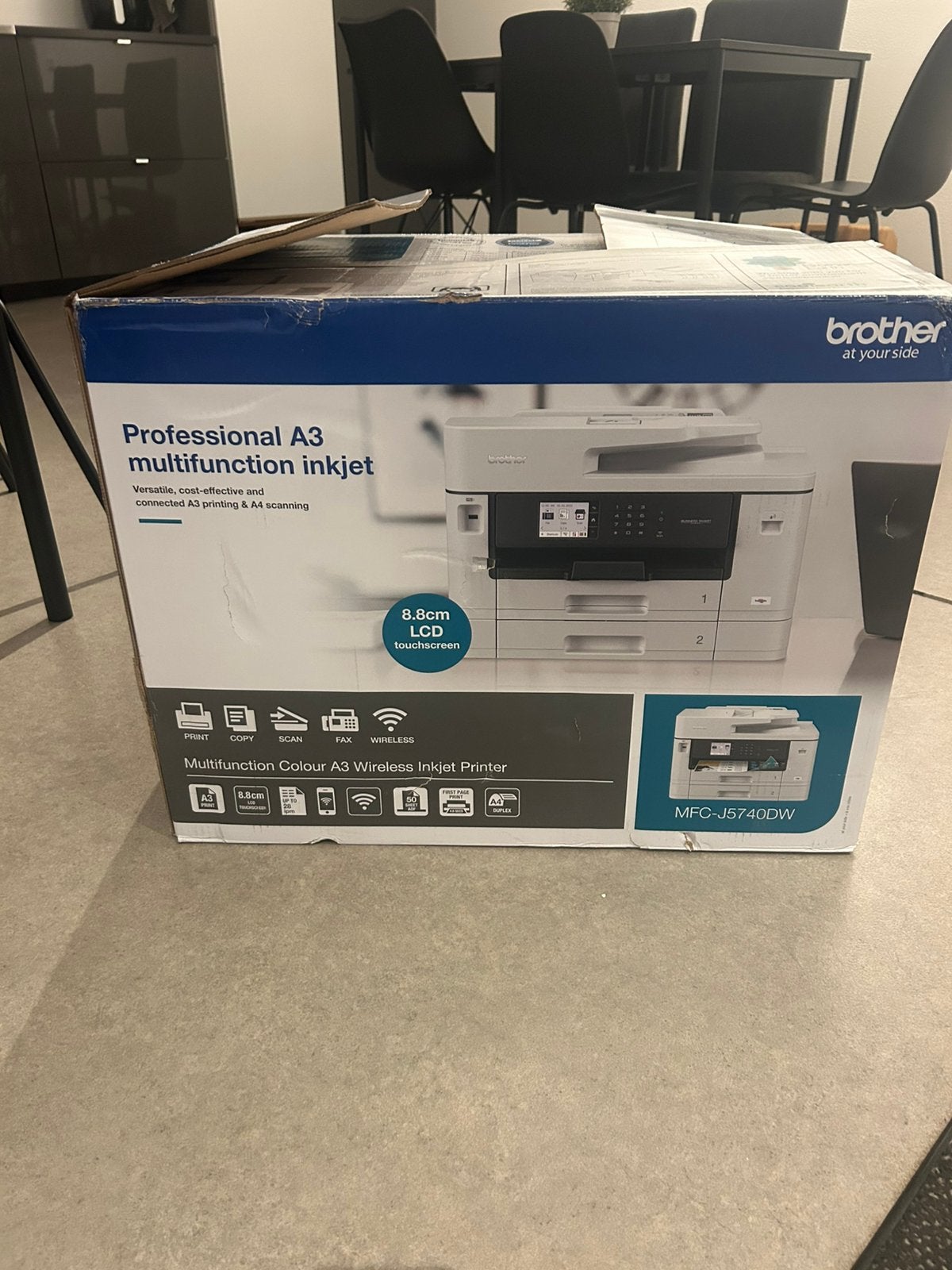 Brother MFC-J5740DW all-in-one A3 inkjetprinter met wifi, Computers en Software, Printers, Ophalen, Zo goed als nieuw