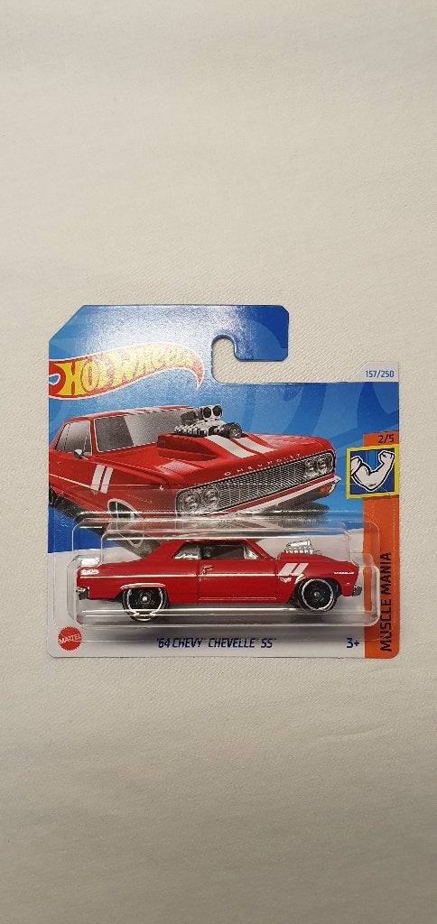 Hot Wheels '64 Chevy Chevelle SS rood, Ophalen of Verzenden, Nieuw, Auto