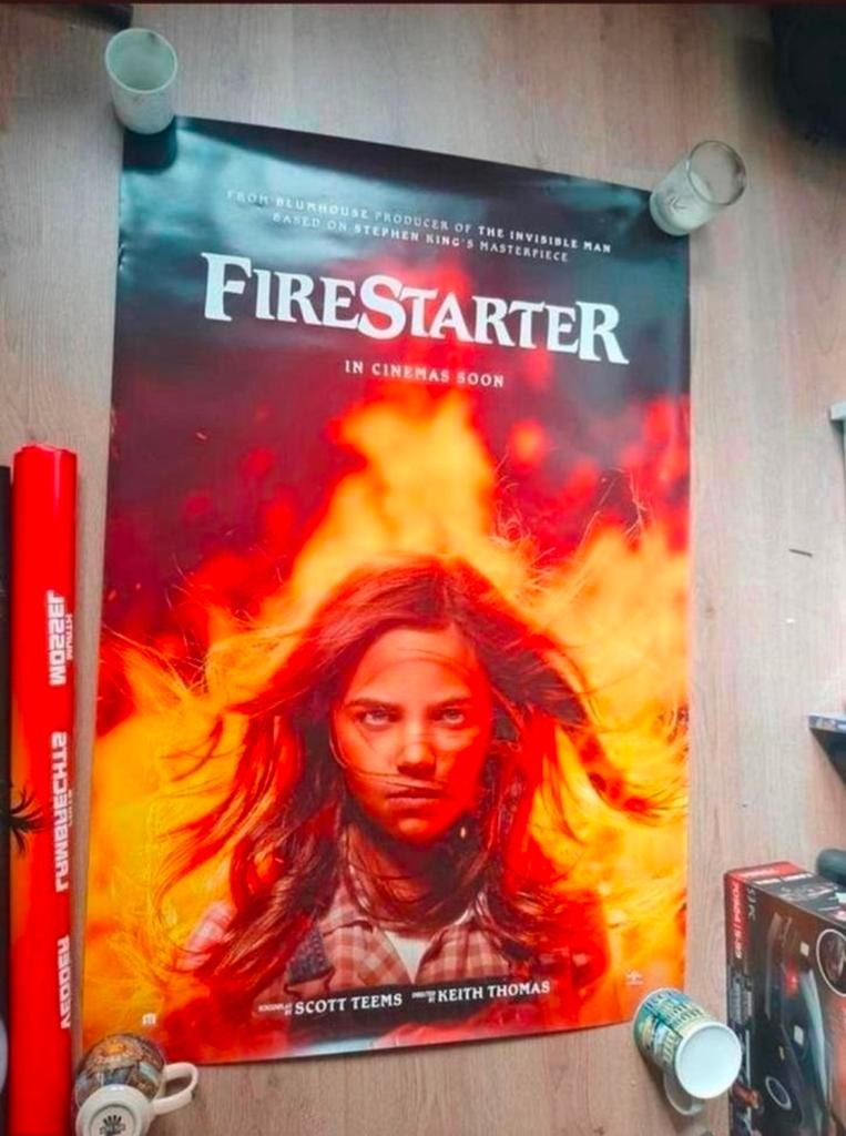FireStarter bioscoopposter Stephen King Fire Starter, Rechthoekig Staand, Deurposter of groter, Ophalen of Verzenden, Zo goed als nieuw