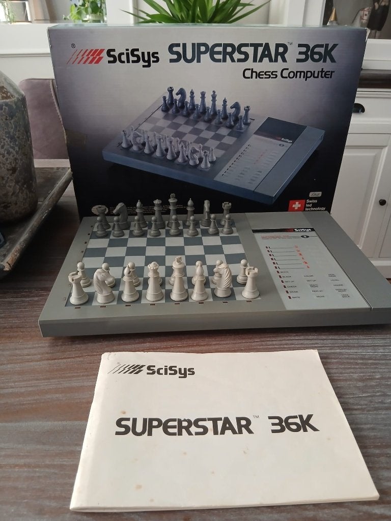Vintage Schaakcomputer Scisys Superstar 36K, Hobby en Vrije tijd, Ophalen of Verzenden, Gebruikt