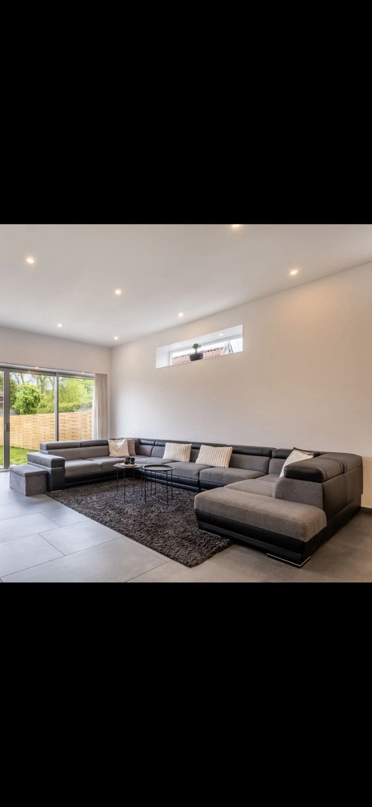 Zeer grote U-bank 430 cm – slaapfunctie & opbergruimte, Huis en Inrichting, Ophalen, Gebruikt, Leer