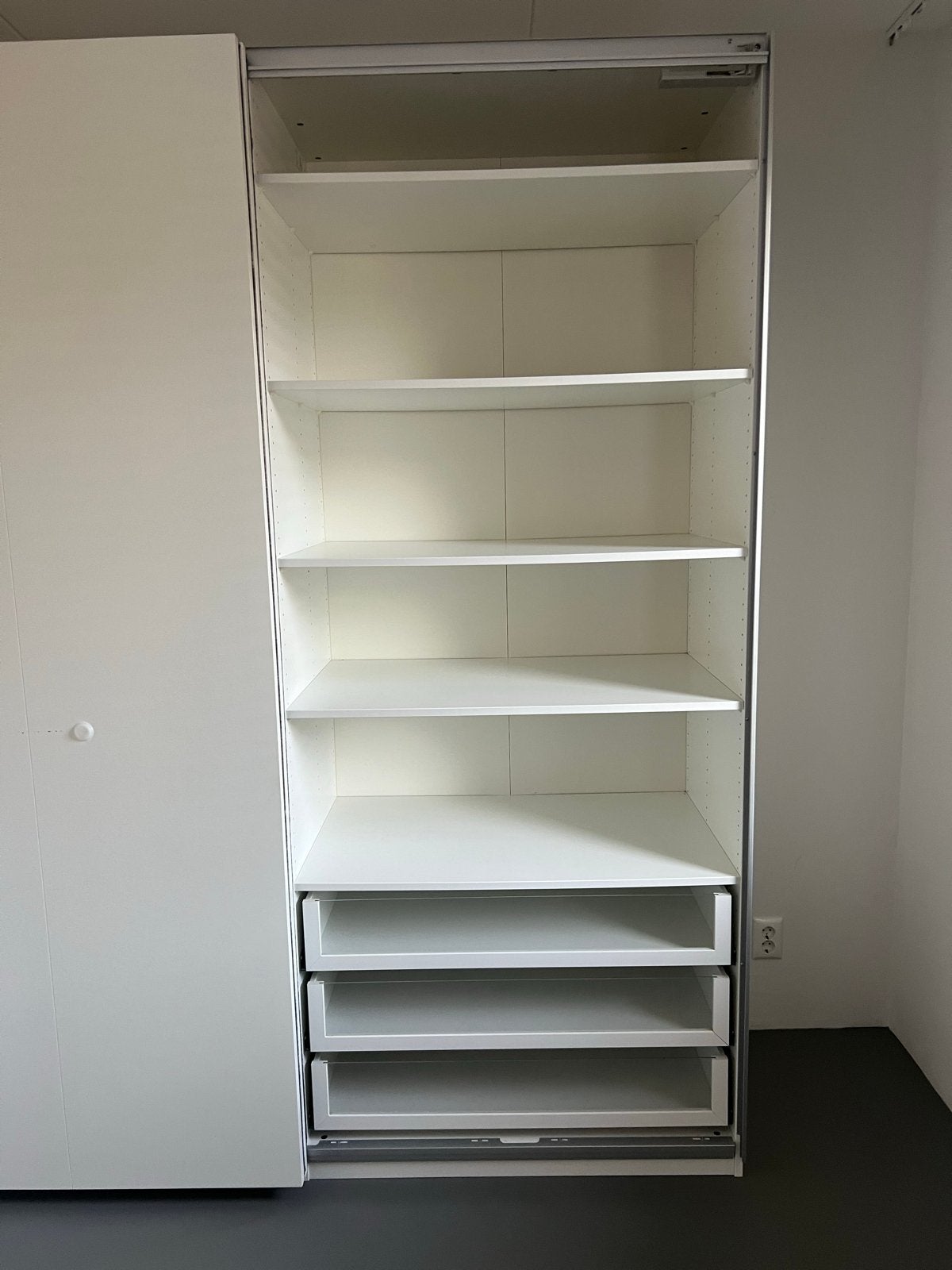 IKEA Pax kast met planken en lades, Ophalen, Gebruikt, 100 tot 150 cm, 200 cm of meer