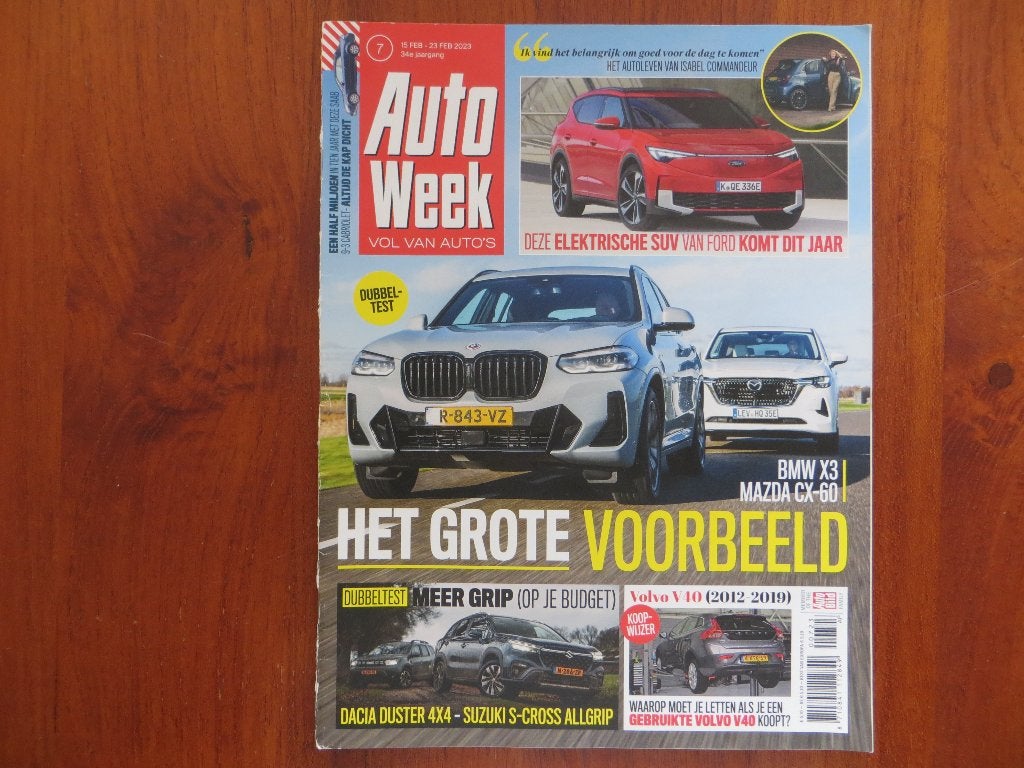 Autoweek 7 2023 BMW X3, MazdaCX-60, Dacia Duster 4x4, Suzuki, Ophalen of Verzenden, Zo goed als nieuw, BMW