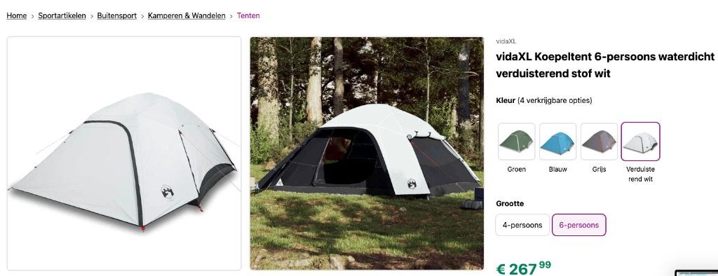 MOET WEG Modulaire Bungalowtent (6-Pers. luxe tent), Caravans en Kamperen, Ophalen of Verzenden, Nieuw, Tot en met 6