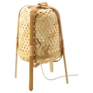 Ikea Knixhult bamboe tafel of vloer lampje, Ophalen, Overige materialen, Boho ibiza Oosters, Zo goed als nieuw