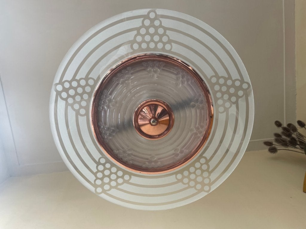 Schitterende Hanglamp Schijflamp art deco 1930 Frans, Ophalen of Verzenden