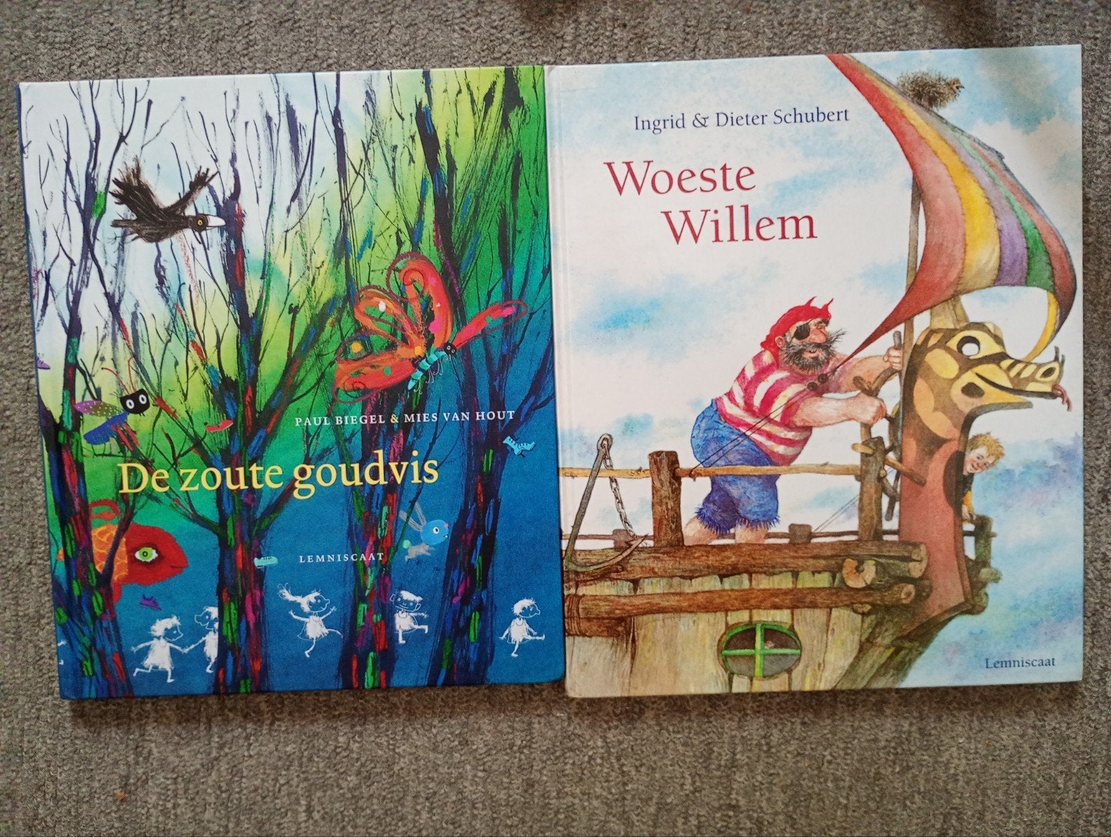 lemniscaat prentenboeken: de zoute goudvis + woeste willem, Boeken, Ophalen, Zo goed als nieuw, 3 tot 4 jaar