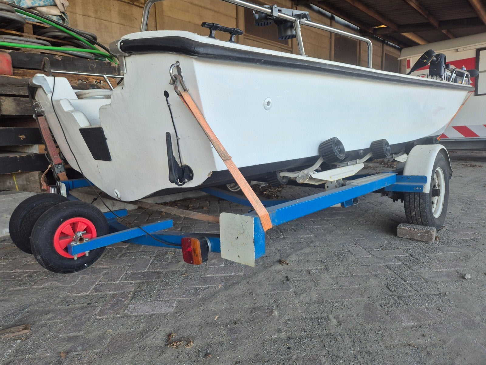Hellas Boats 4.20m visboot/consoleboot met trailer, Ophalen, Overige merken, Gebruikt, Geen motor