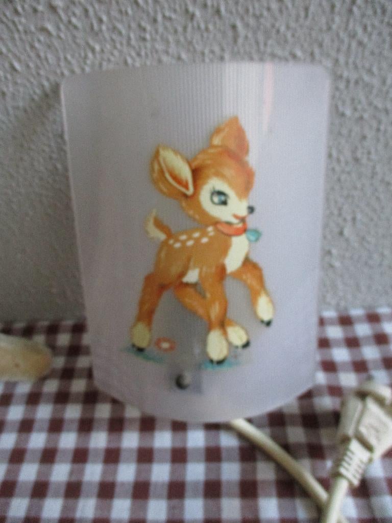 Vintage Wandlamp Kinderkamer Retro Bambi, Ophalen of Verzenden, Gebruikt