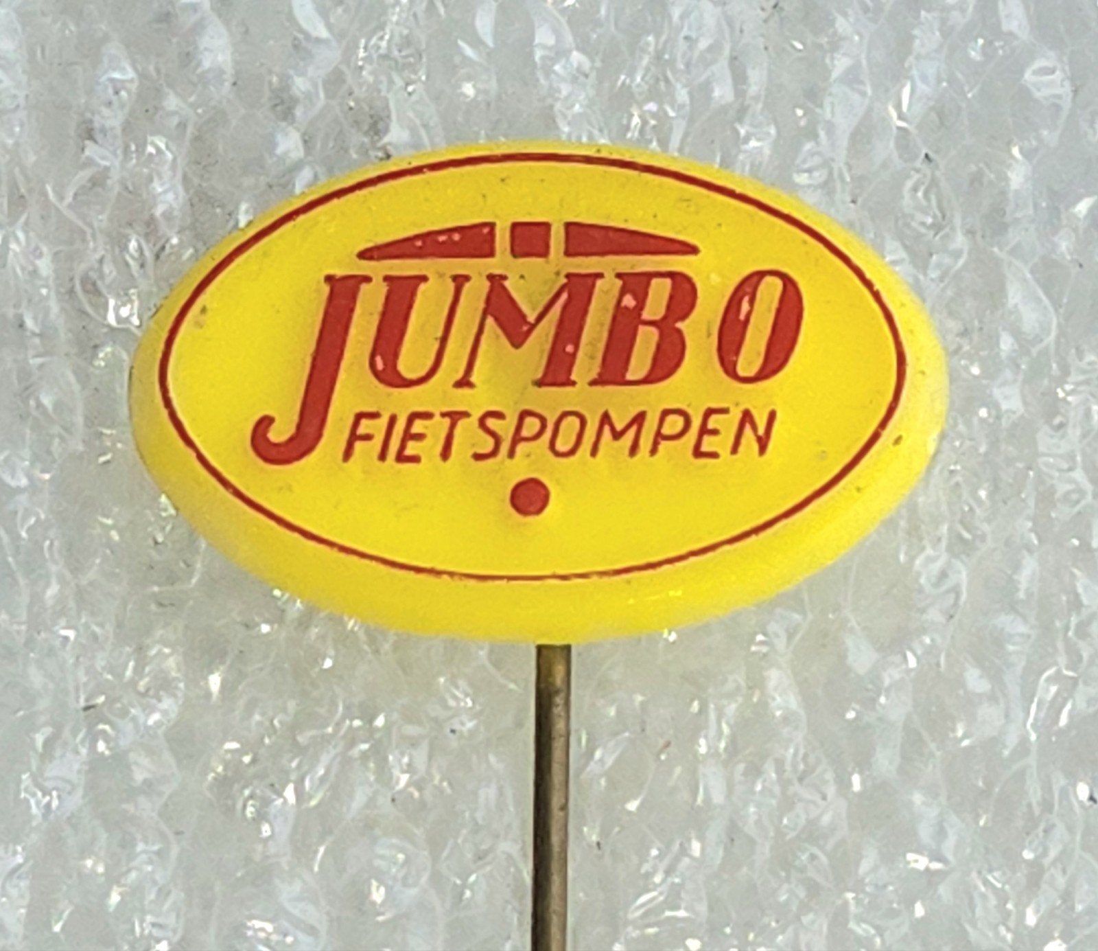 Vintage Jumbo Fietspompen Speldje, Ophalen of Verzenden, Gebruikt, Merk, Speldje of Pin