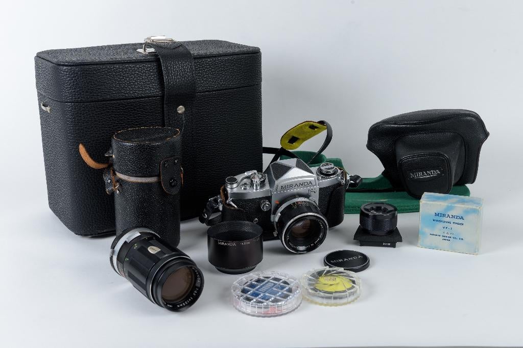 Miranda camera in koffer, Ophalen of Verzenden, Gebruikt, Spiegelreflex, Overige Merken
