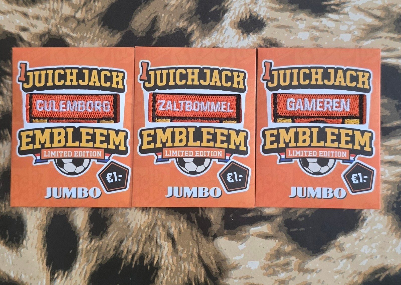 Jumbo juichjack plaatsnaam emblemen juich emblemen, Jumbo, Ophalen of Verzenden