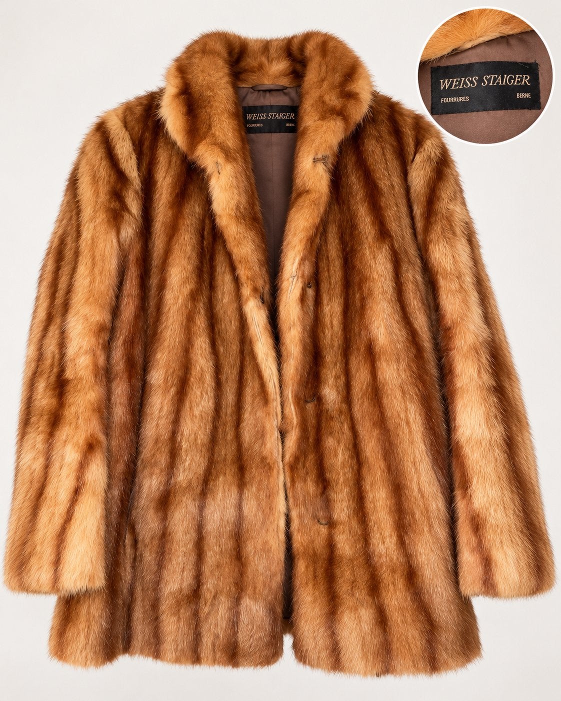 Vintage Bontjas fur coat, Kleding | Dames, Ophalen of Verzenden, Zo goed als nieuw, Maat 38/40 (M), Bruin