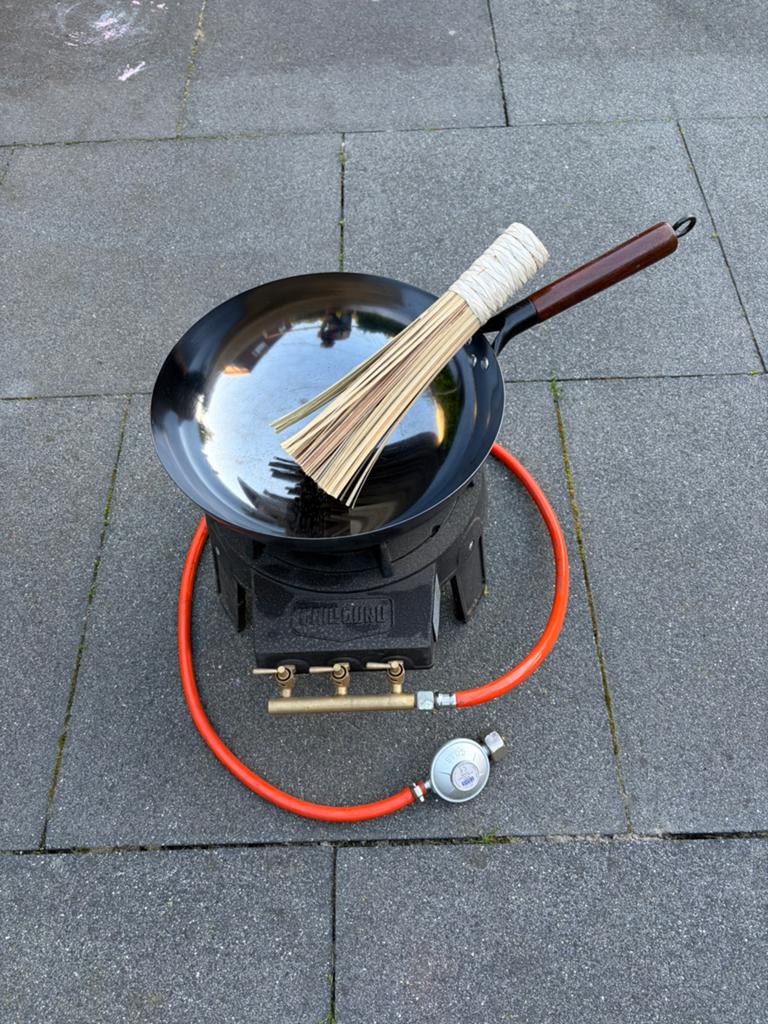 Grill guru Easy Asia wokbrander met wok, Ophalen of Verzenden, Zo goed als nieuw