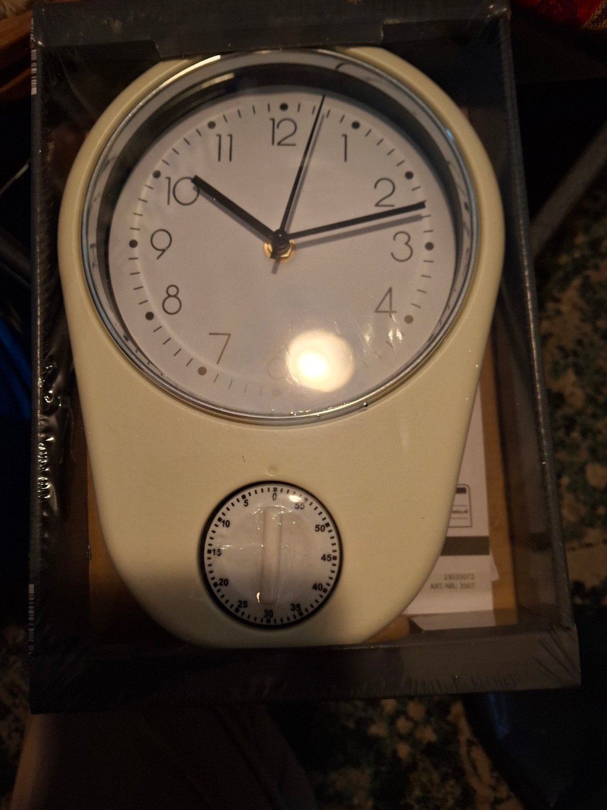 nieuwe keukenklok met eierwekker, Huis en Inrichting, Wandklok, Analoog, Nieuw, Ophalen of Verzenden