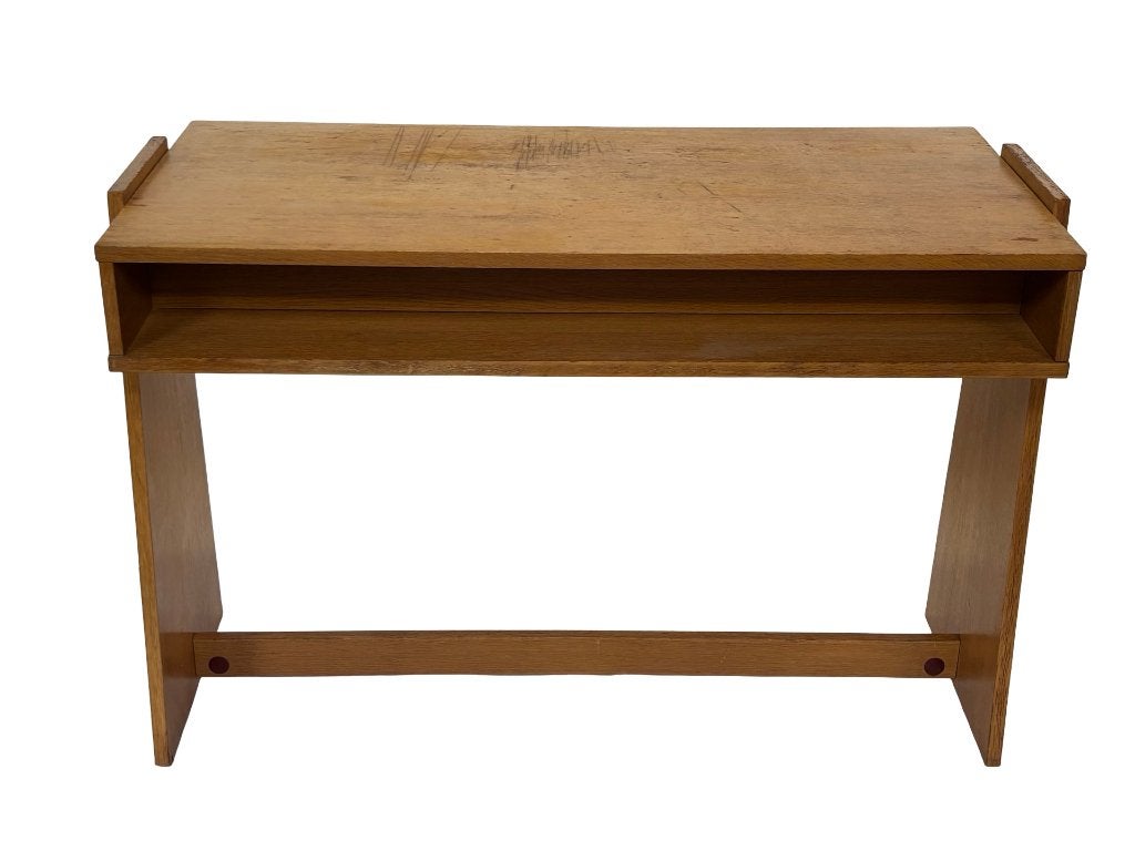 Vintage Bureau Vrijstaand Jaren 70 Eiken Design, Ophalen of Verzenden, Vintage bureau, Vintage bureau, Vintage bureau