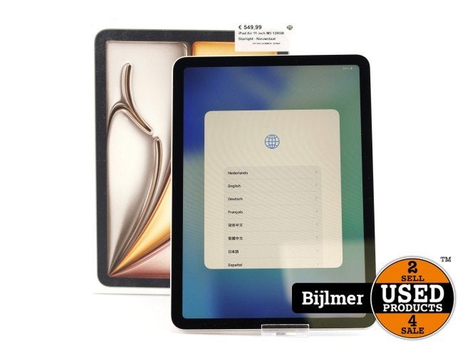 iPad Air 11 inch M3 128GB Starlight - Nieuwstaat, Apple, Zo goed als nieuw, Support@apple.com, One Apple Park Way
Cupertino, CA 95014
United States
