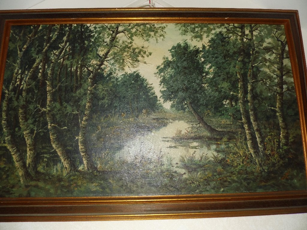 schilderij, Ophalen, Olieverf, Landschap, Doek