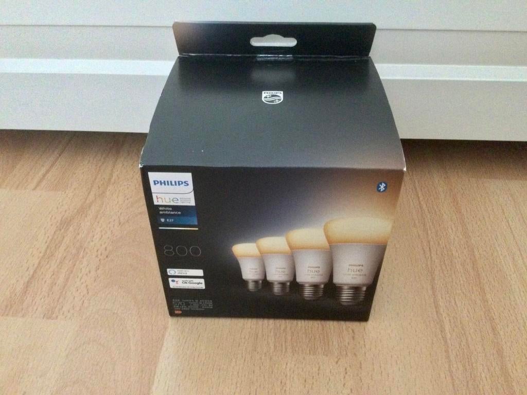 Philips Hue White Ambiance E27 - Nieuw - 4-pack, Huis en Inrichting, Lampen | Losse lampen, Ophalen, Nieuw, E27 (groot), Led-lamp