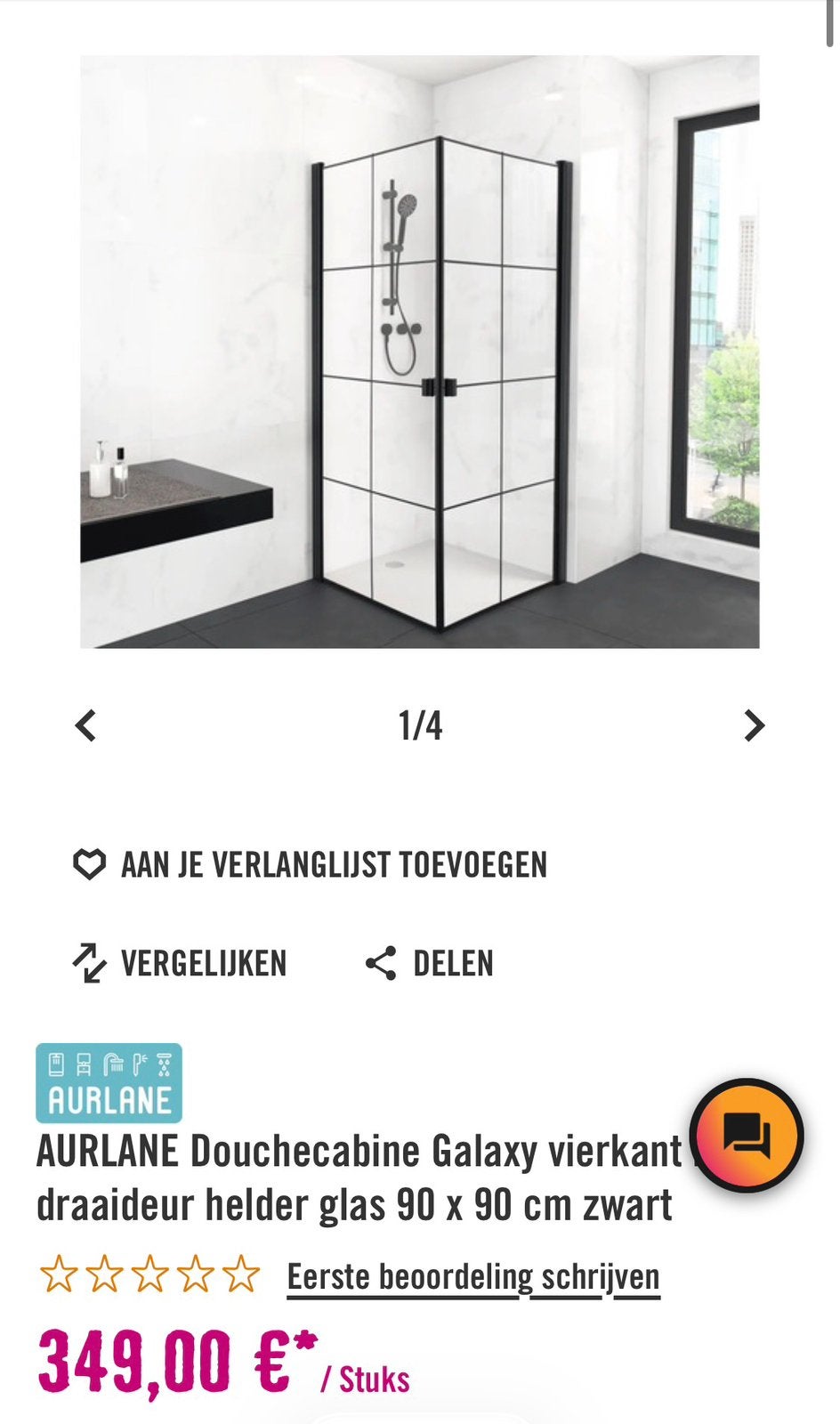 Douche cabine, Ophalen, Nieuw
