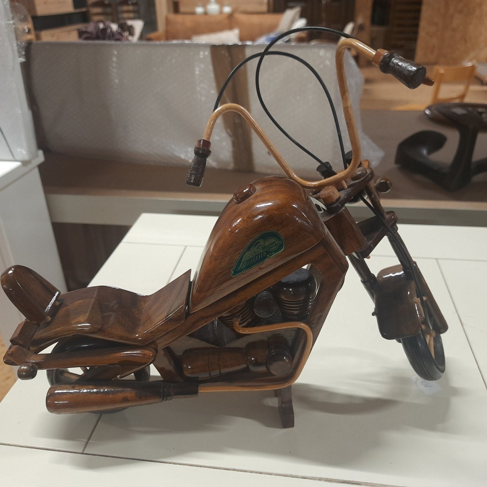 Houten Harley Davidson Model Motorfiets - Handgemaakt, Ophalen of Verzenden, Zo goed als nieuw, Overige typen, Overige merken