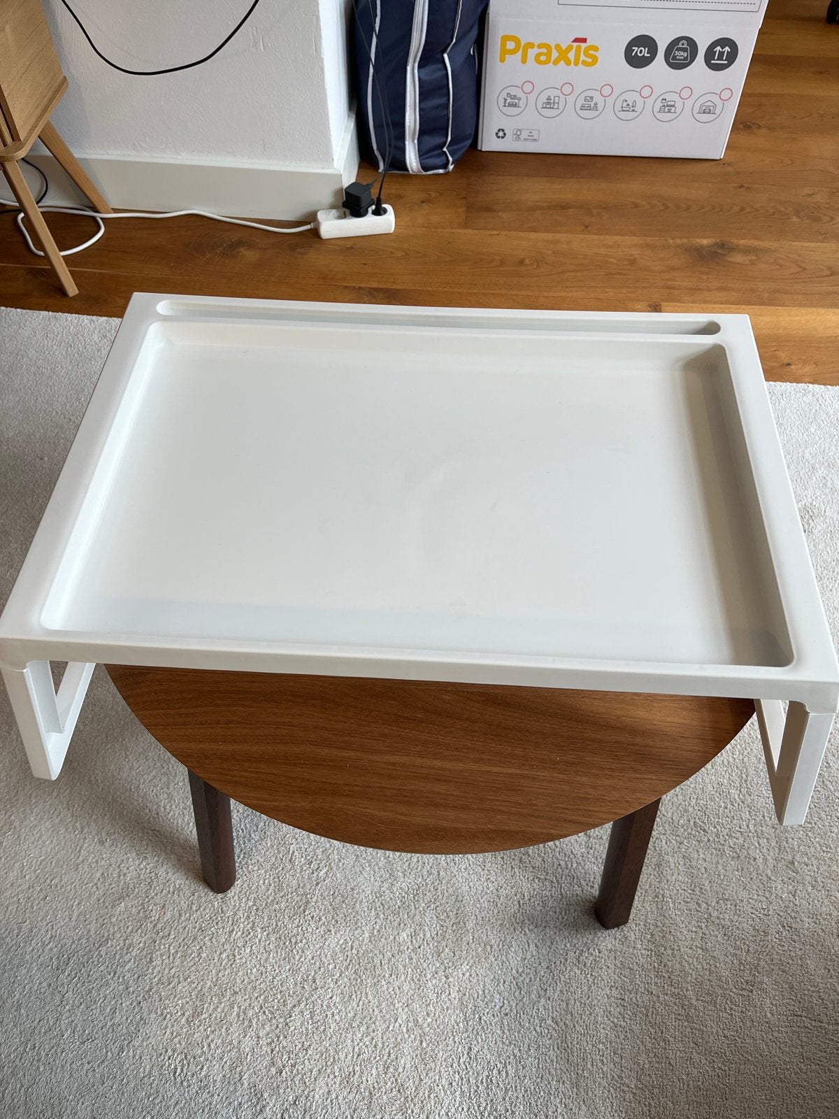 IKEA Klipsk Dienbladtafel - Wit, Opvouwbaar, Ophalen, Gebruikt, Wit, Kunststof