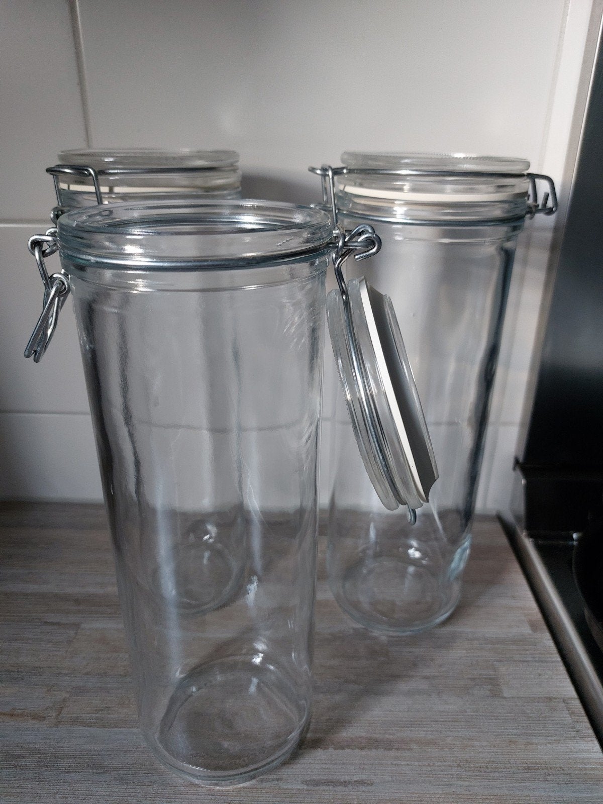 glazen voorraad pot, weckpot, glazenpot , spaghettipot,, Voorraadpot, Ophalen, Zo goed als nieuw, Glas