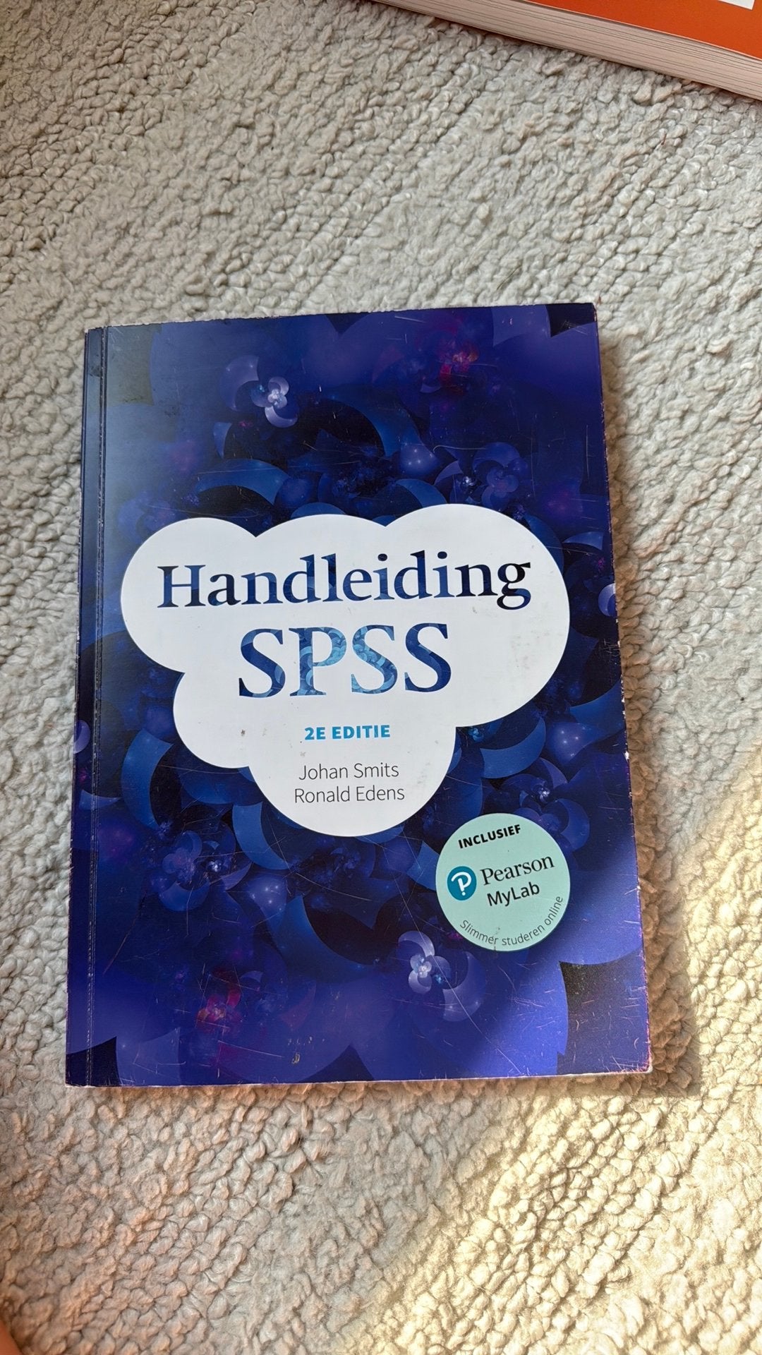 Ronald Edens - Handleiding SPSS met MyLab NL toegangscode, Ophalen of Verzenden, Zo goed als nieuw, Ronald Edens; Johan Smits