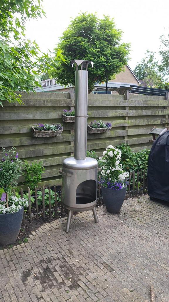rvs buitenhaard terraskachel tuinkachel tuinhaard kachel, Tuin en Terras, Tuinhaarden, Ophalen of Verzenden, Nieuw