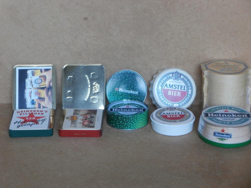 Diverse bier viltjes & onderzetters Grolsch Amstel Heineken, Ophalen of Verzenden, Nieuw, Viltje(s), Heineken