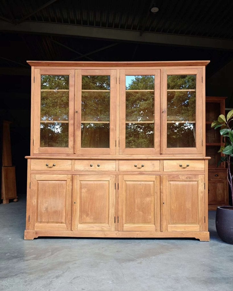 Grote teakhouten winkelkast | Buffetkast teak #9721, Gebruikt, -, 200 cm of meer, -