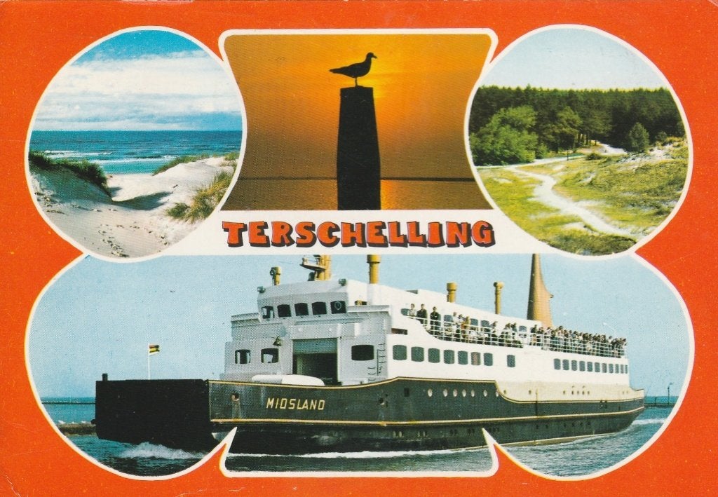 TERSCHELLING Veerboot Midsland, Verzamelen, Verzenden, 1960 tot 1980, Gelopen, Waddeneilanden