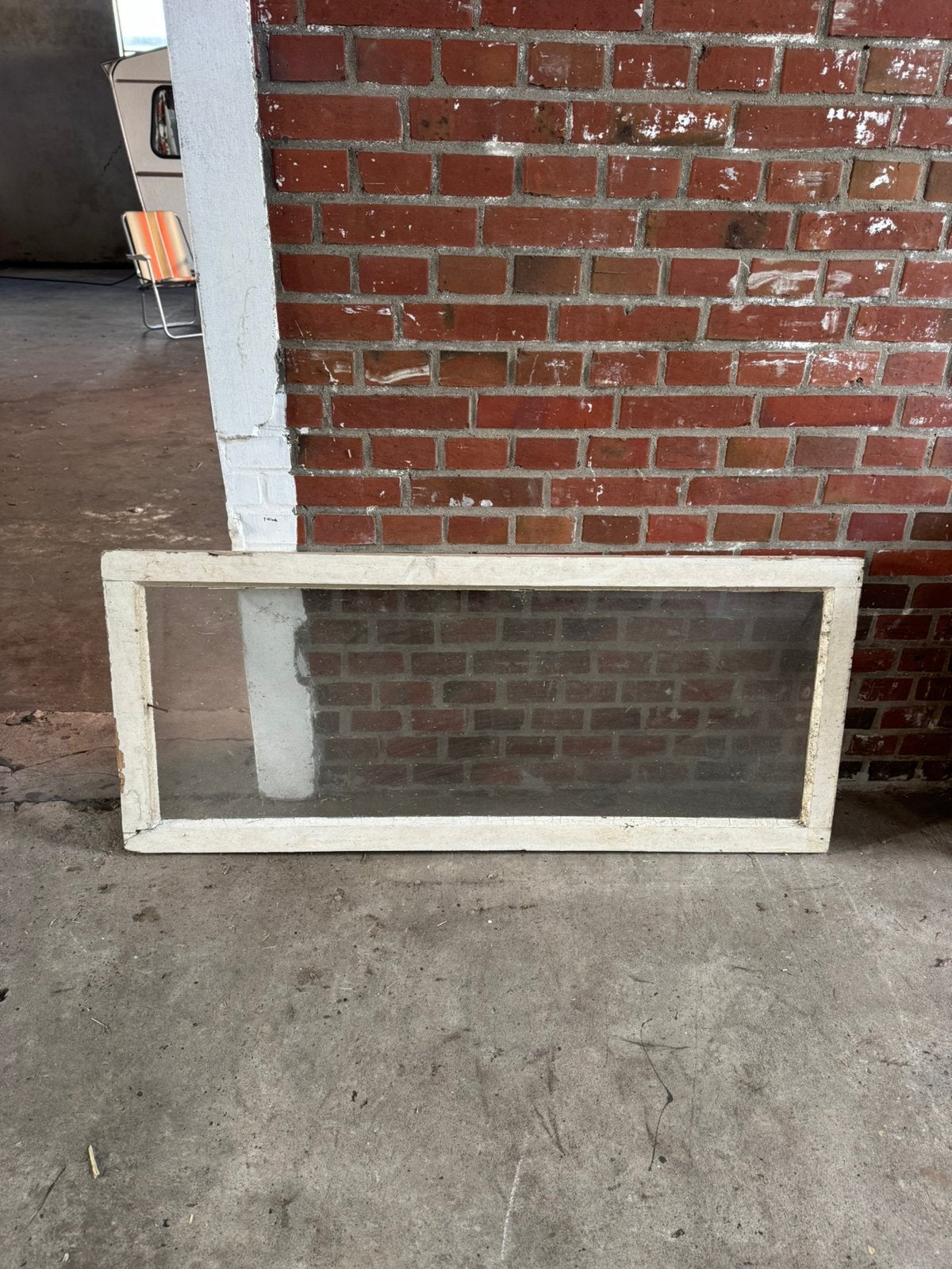 Uitzetraam 122 x 52,5, Doe-het-zelf en Verbouw, Raamkozijn, Zo goed als nieuw, Hout, Ophalen