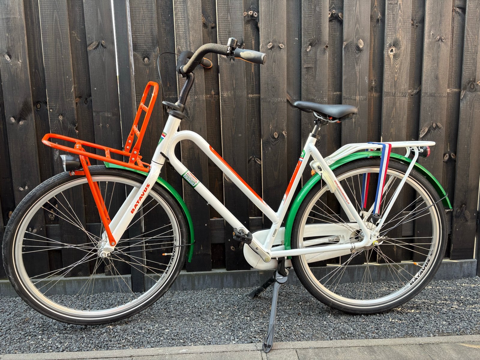Batavus Transportfiets Dames - Wit/Oranje/Groen, Ophalen, Terugtraprem, Batavus, Nieuw