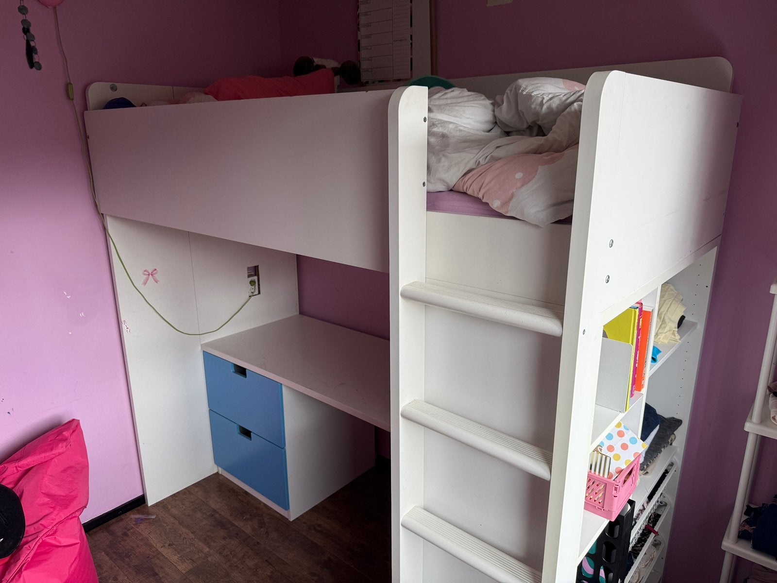 Ikea Hoogslaper (moet snel weg), Kinderen en Baby's, Kinderkamer | Stapelbedden en Hoogslapers, Ophalen, Gebruikt, Hoogslaper