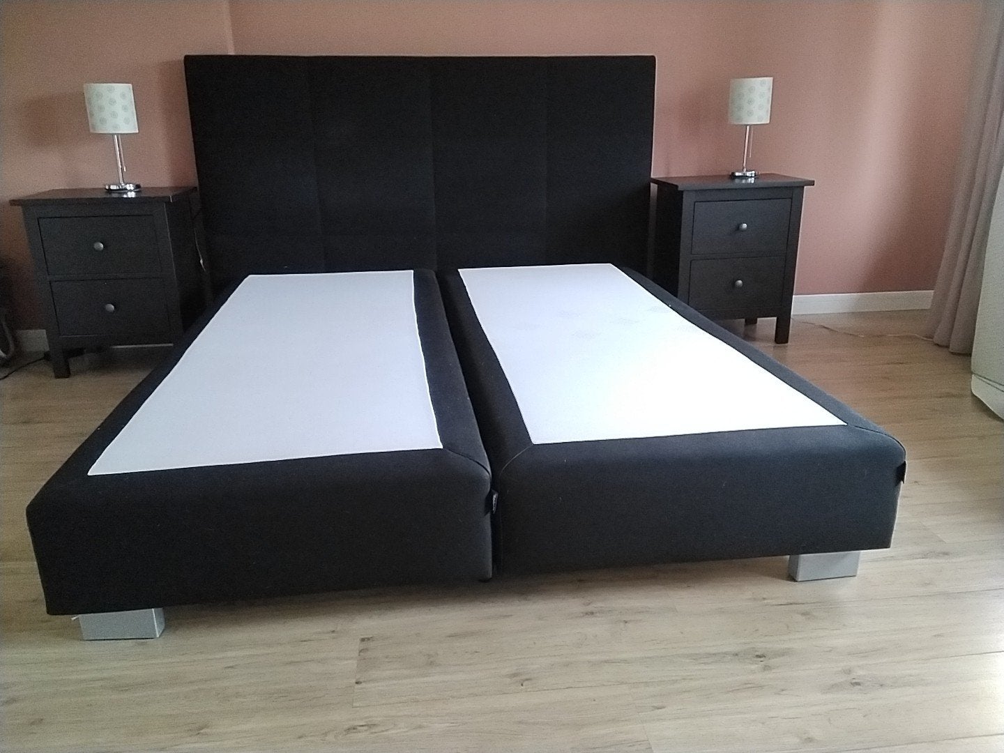 Karlsson Tweepersoons Boxspring Zwart - 180x200 cm, Zwart, Tweepersoons, Ophalen of Verzenden, Zo goed als nieuw