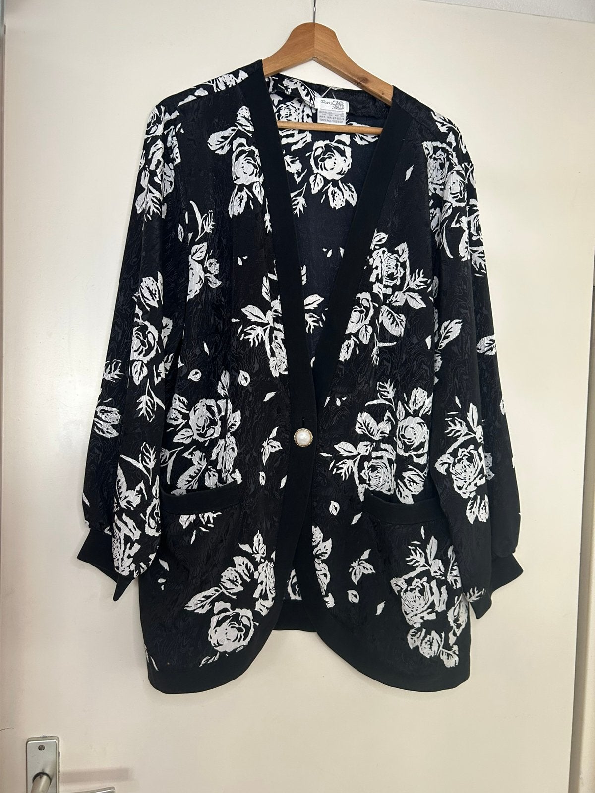 Vintage dames jasje | Chris B | maat 44/46, Zwart, Maat 46/48 (XL) of groter, Ophalen of Verzenden, Zo goed als nieuw