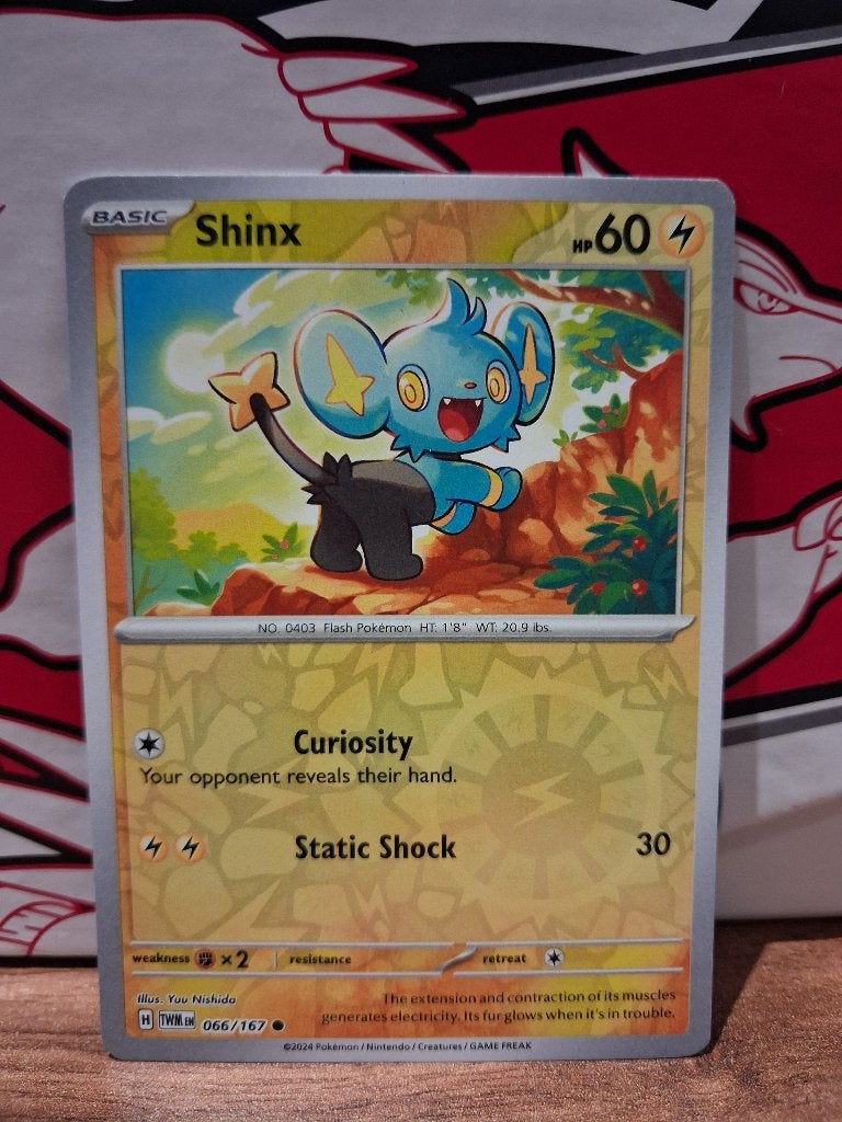 Pokemon Shinx TWM 066/167 reverse holo, Ophalen of Verzenden, Nieuw, Losse kaart