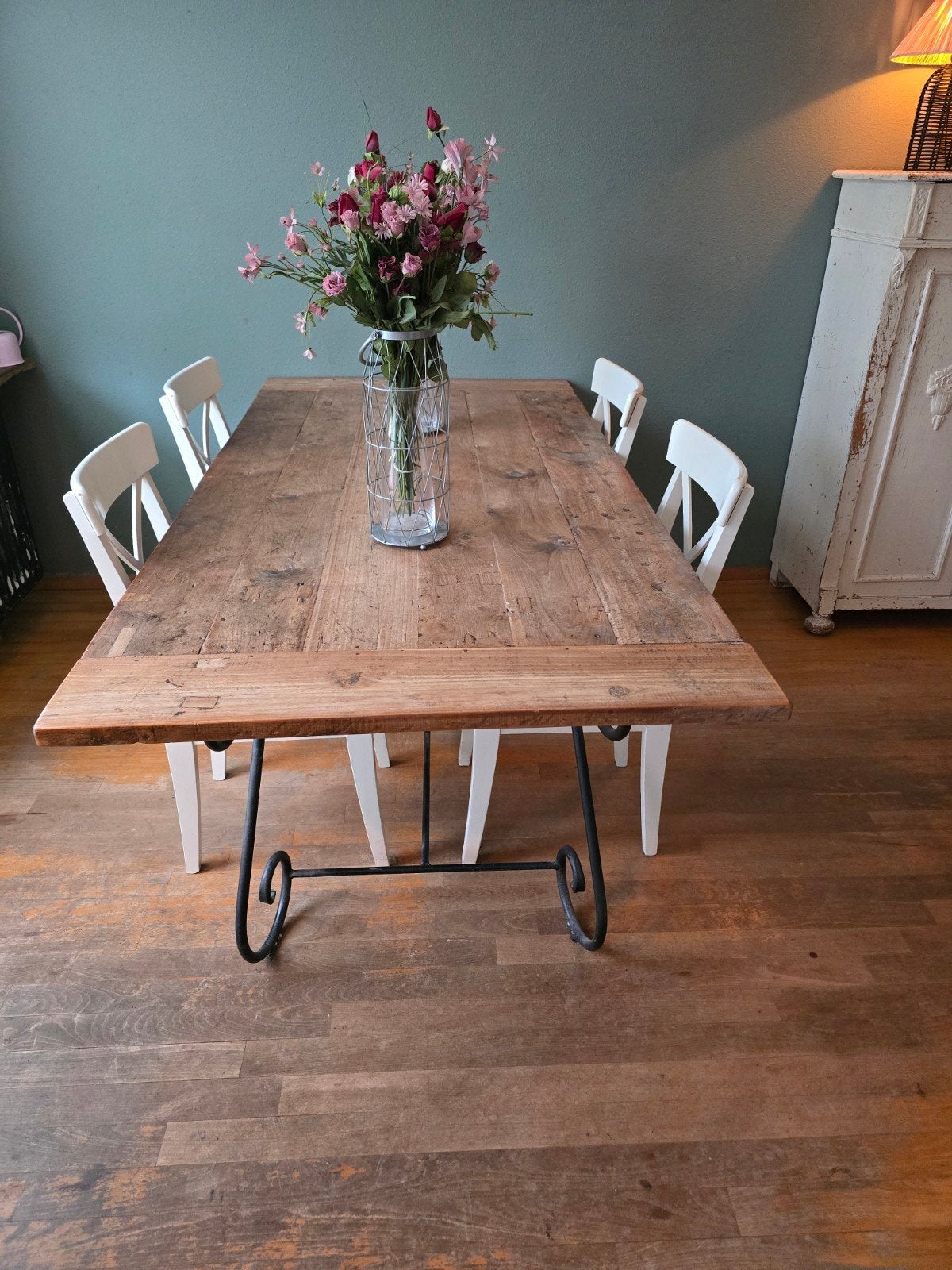 Robuuste eettafel 200x100 cm voor 4 tot 6 personen, Huis en Inrichting, Tafels | Eettafels, Gebruikt, 100 tot 150 cm, 150 tot 200 cm